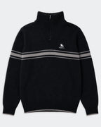 Burberry Black Quarter - zip Jumper - L