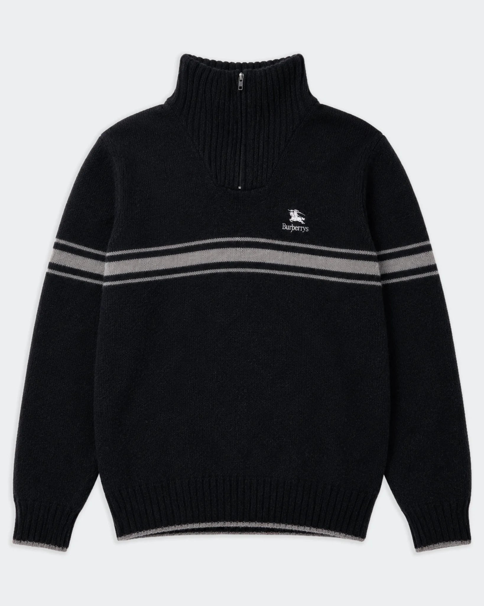Burberry Black Quarter - zip Jumper - L