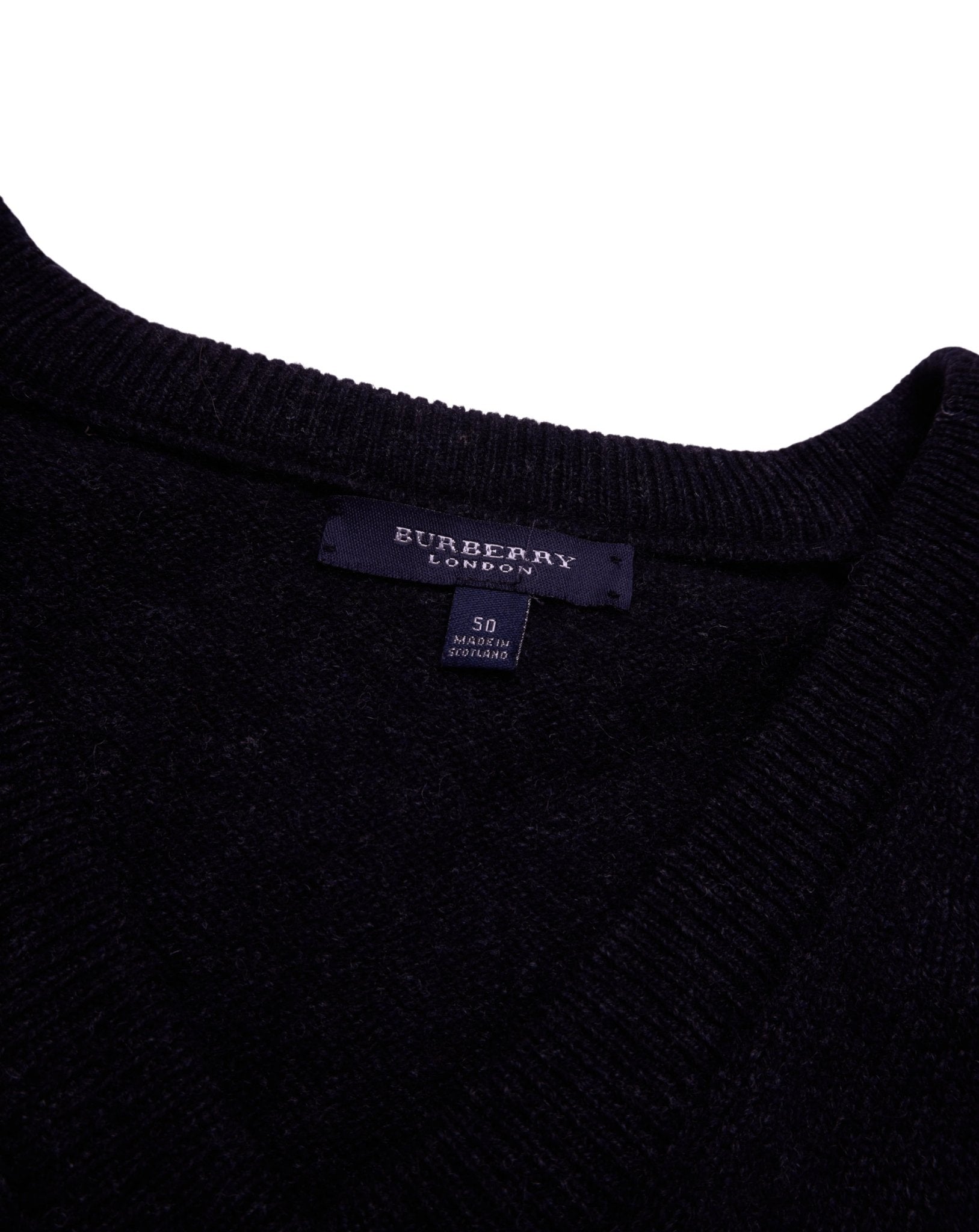 Burberry Black V - neck Jumper - XL