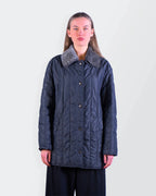 Burberry Blue Faux Fur Coat - M