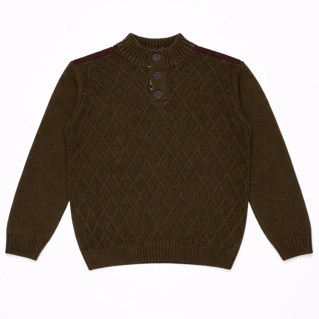 Burberry Brown Quarter - zip Sweater - M