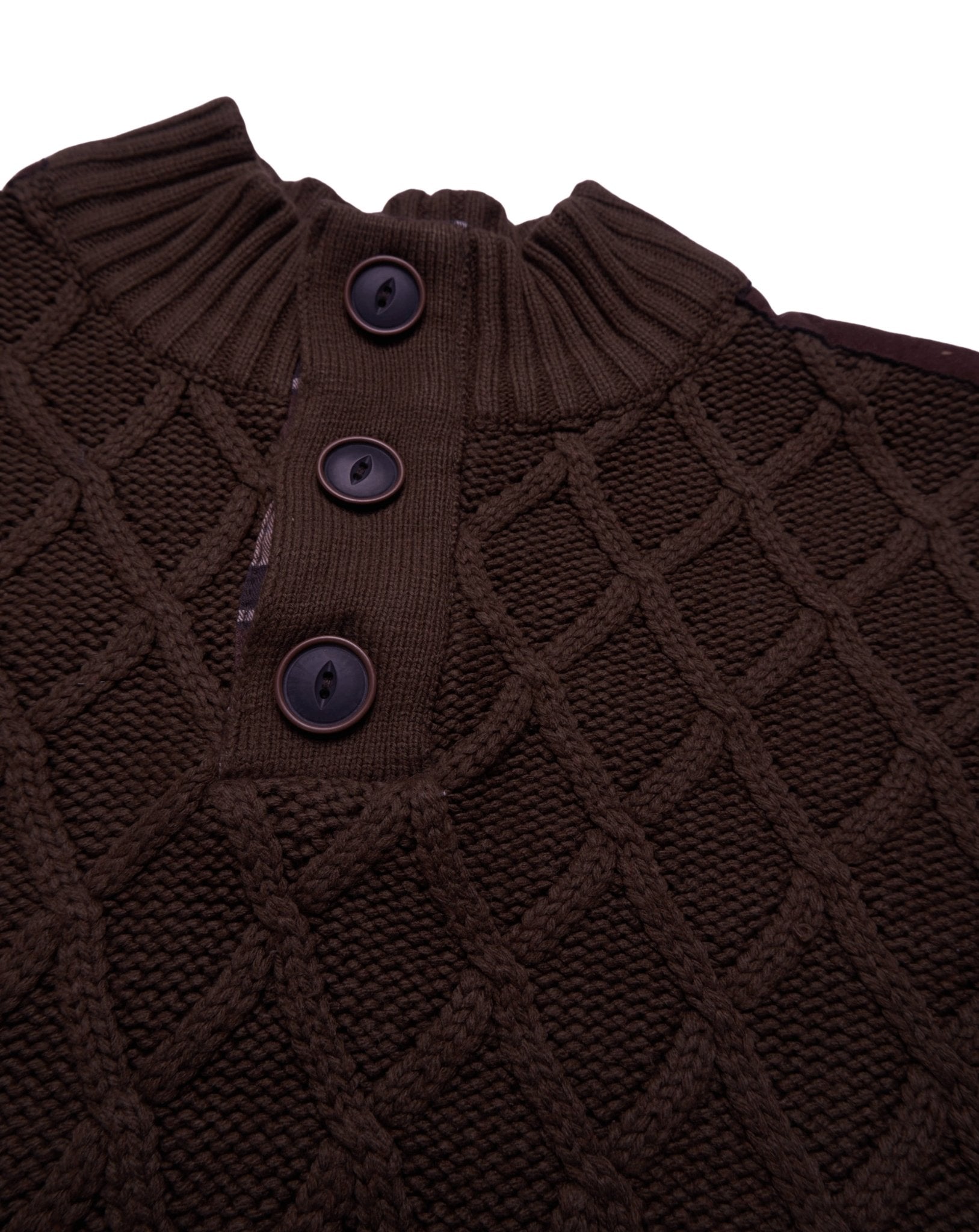 Burberry Brown Quarter - zip Sweater - M