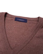 Burberry Brown V - Neck Jumper - XL