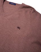Burberry Brown V - Neck Jumper - XL