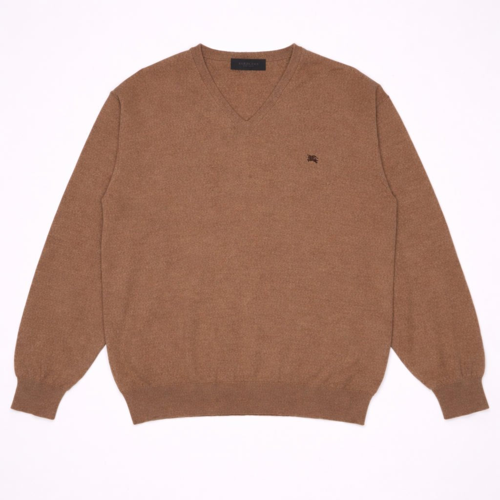 Burberry Brown V - Neck Jumper - XL