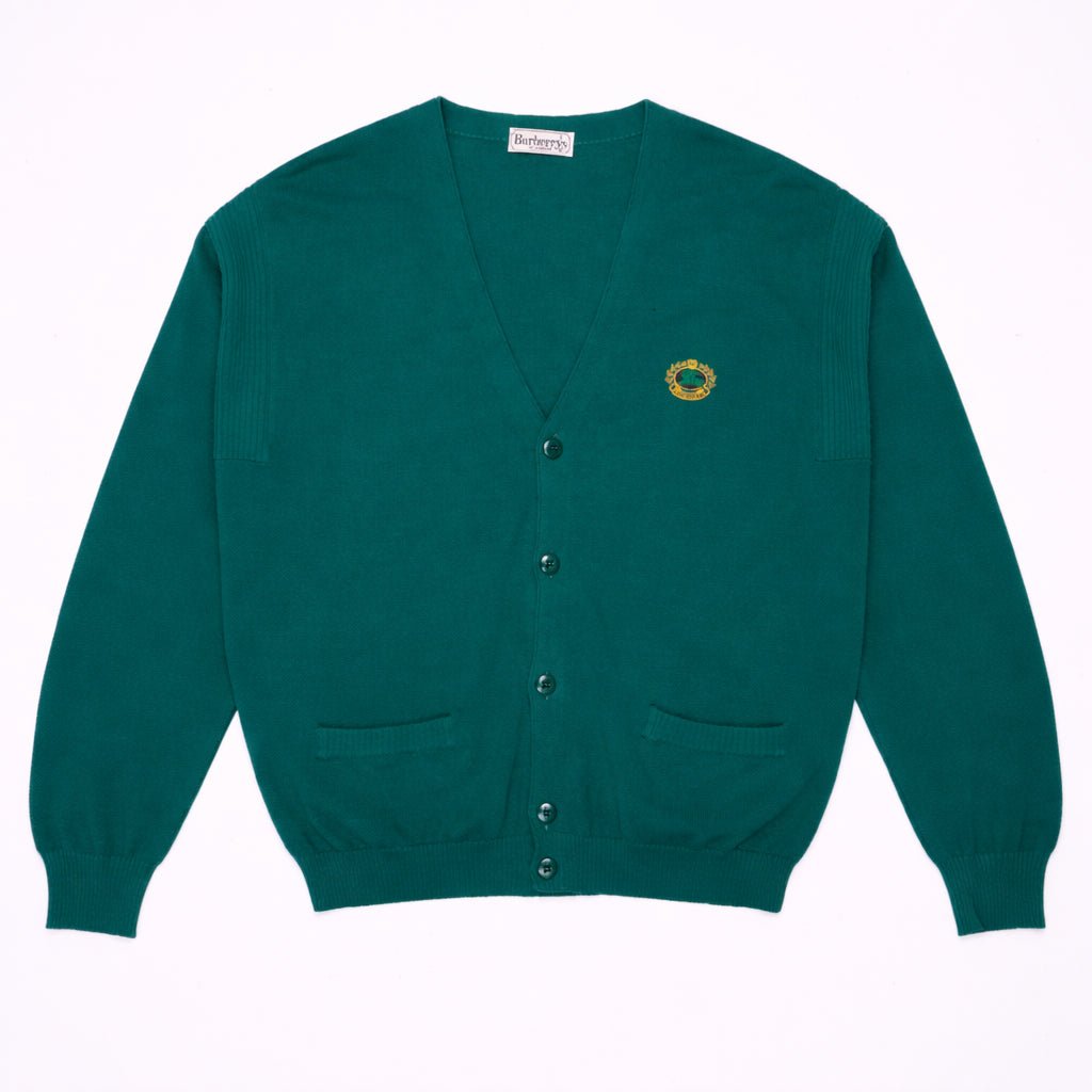 Burberry Green Button Cardigan - L