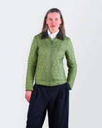 Burberry Green Quilted Jacket - S