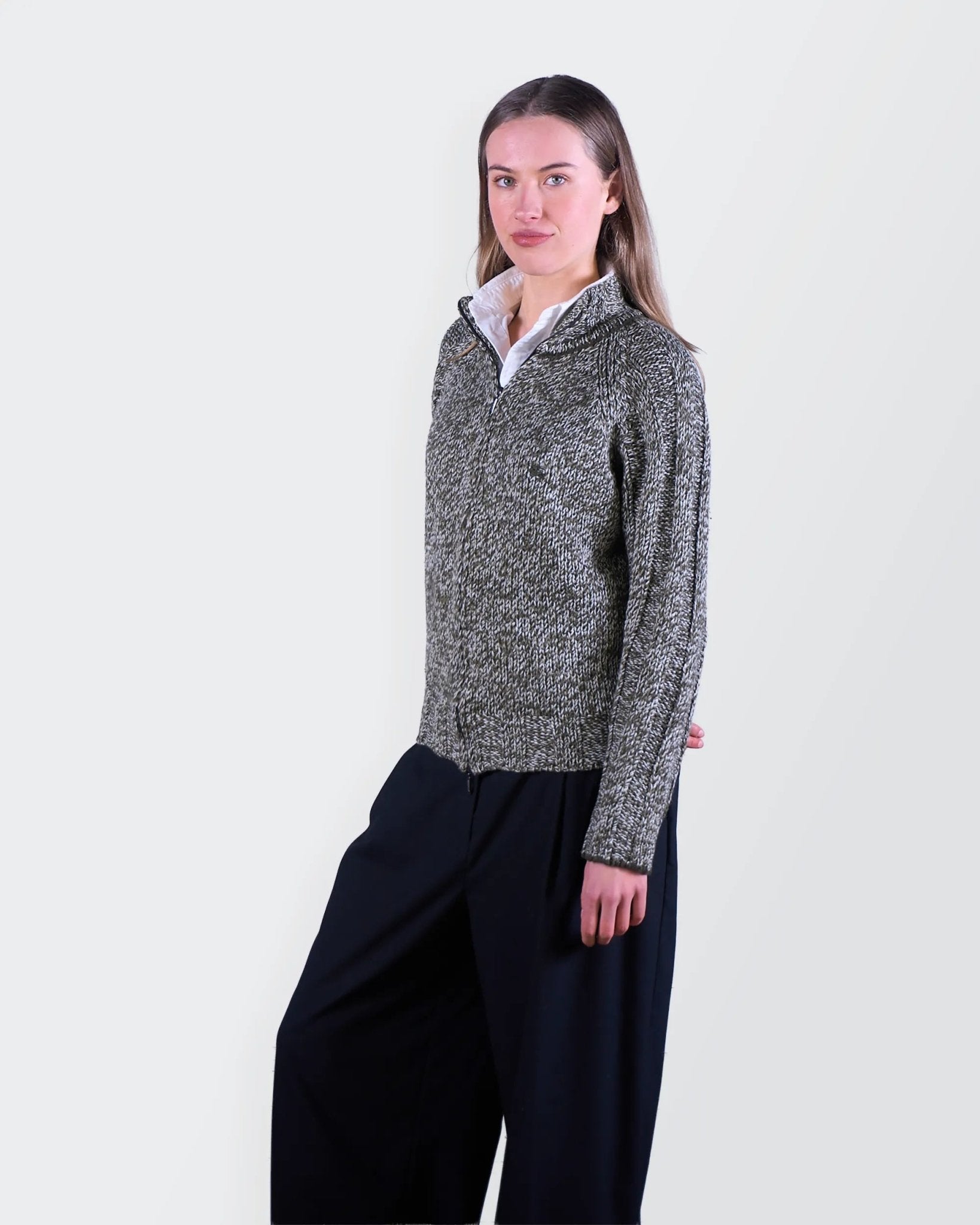 Burberry Grey Zip Cardigan - S