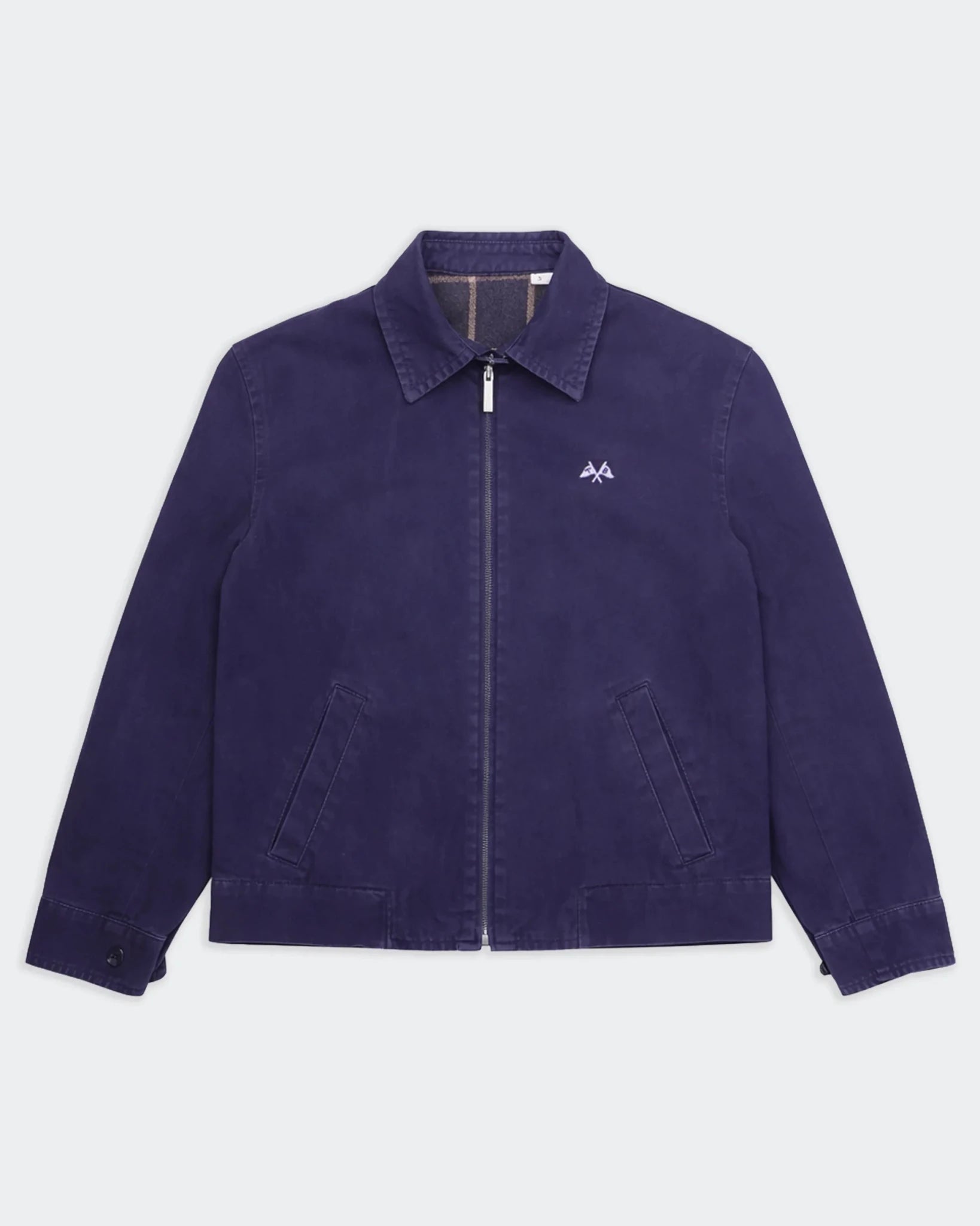 Burberry Navy Cotton Harrington Jacket - S