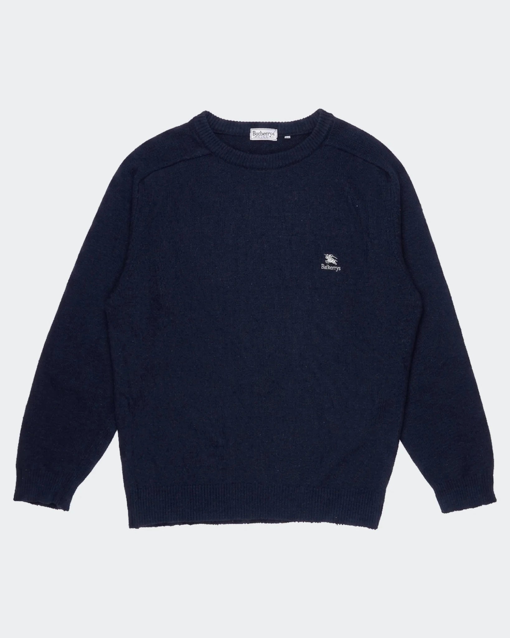 Burberry Navy Crewneck Jumper - L