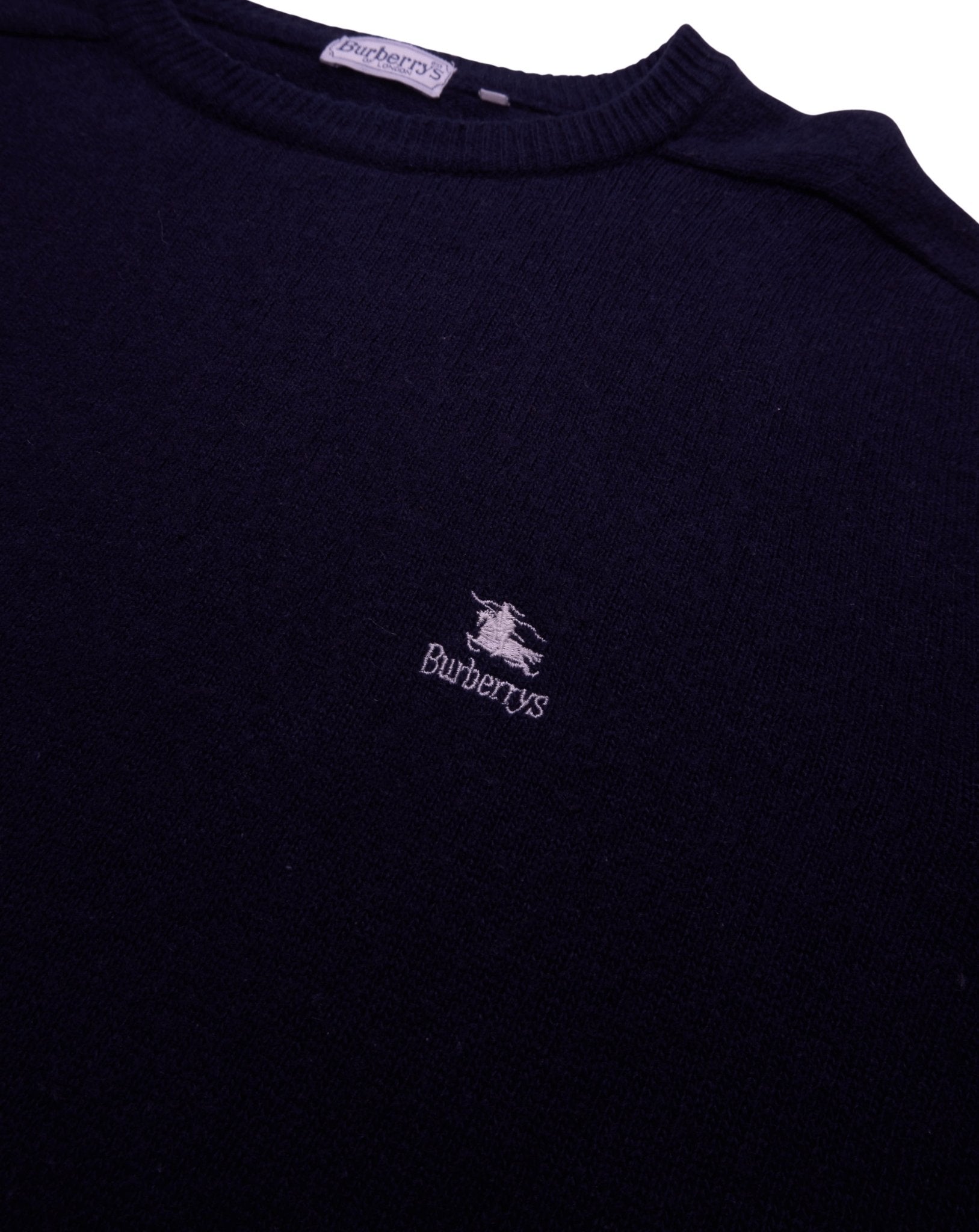 Burberry Navy Crewneck Jumper - L