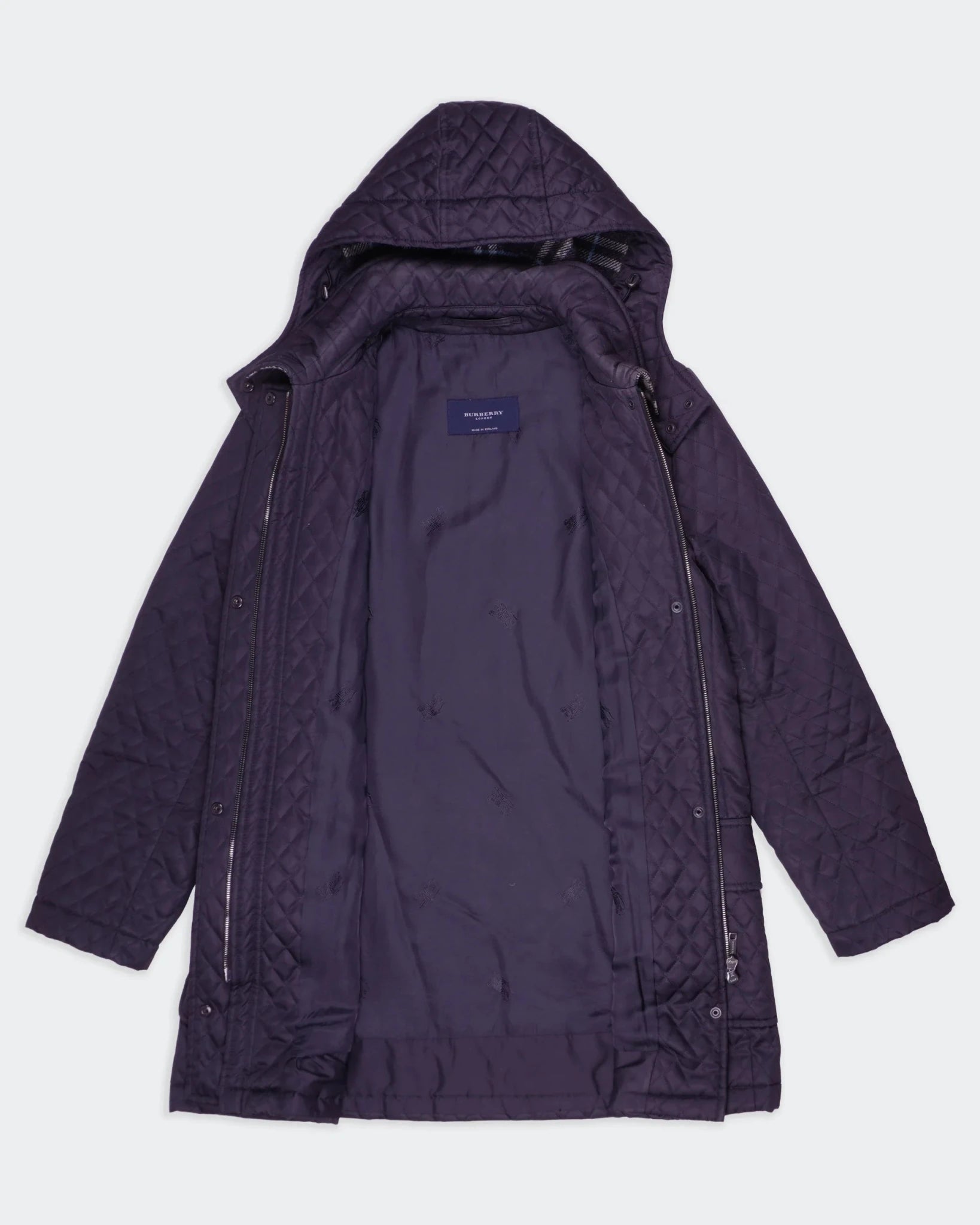 Burberry Navy Nylon Quilted Jacket - L