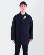 Burberry Navy Wool Car Coat - L