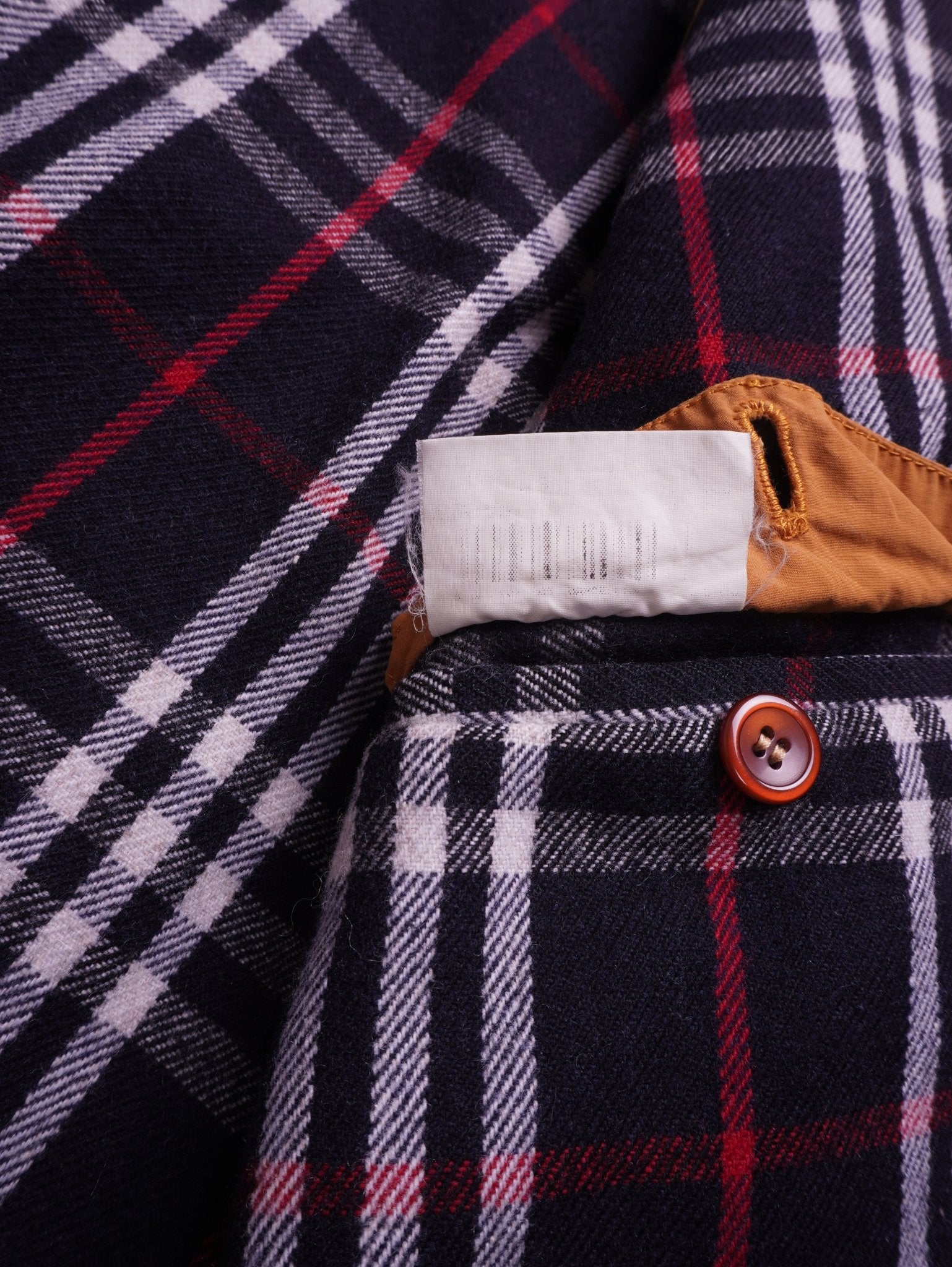Burberry Orange 1990's Quilted Bomber Jacket - L