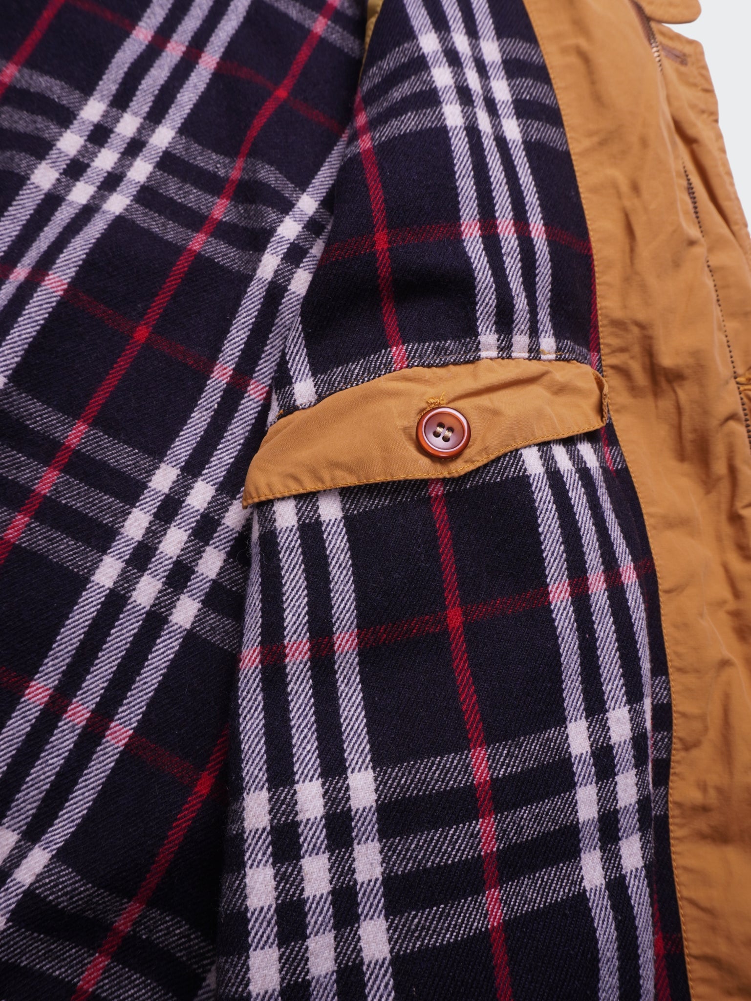 Burberry Orange 1990's Quilted Bomber Jacket - L