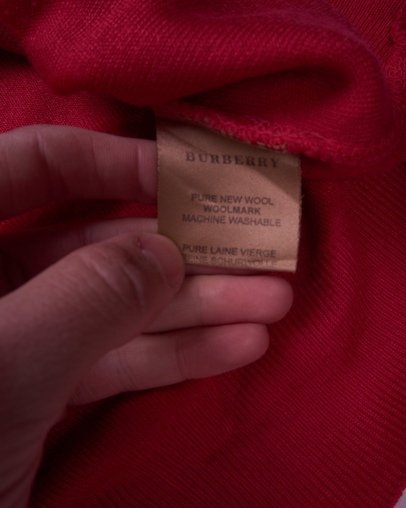 Burberry Red Crewneck Jumper - XL