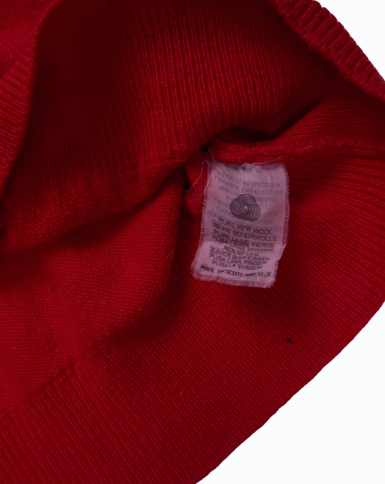 Burberry Red V - neck Jumper - XL