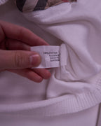 Burberry White Button Cardigan - XL