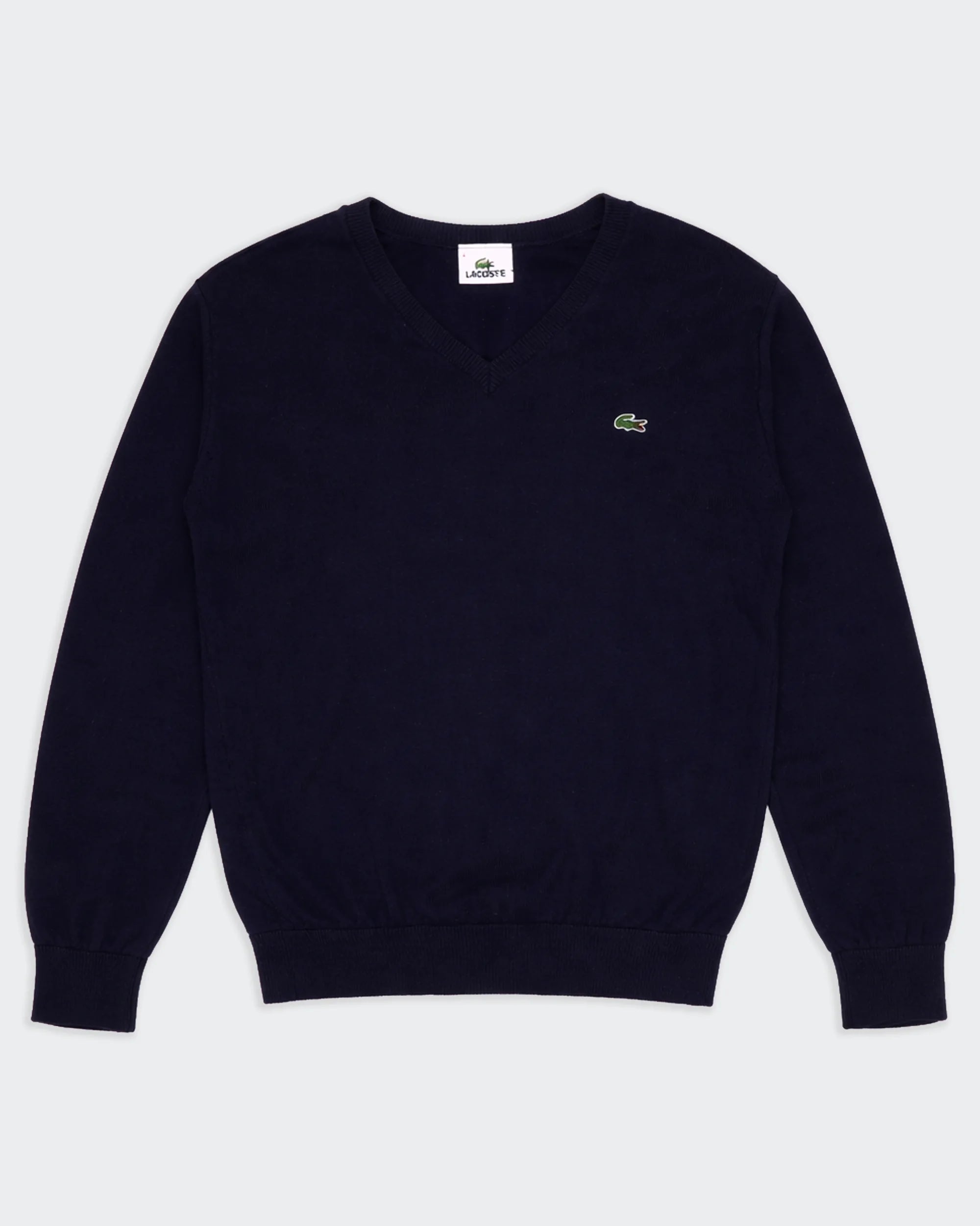 Lacoste Navy V-neck Jumper -