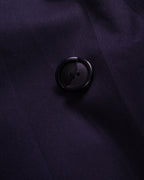 Burberry 1990's Navy Wool Trenchcoat - M