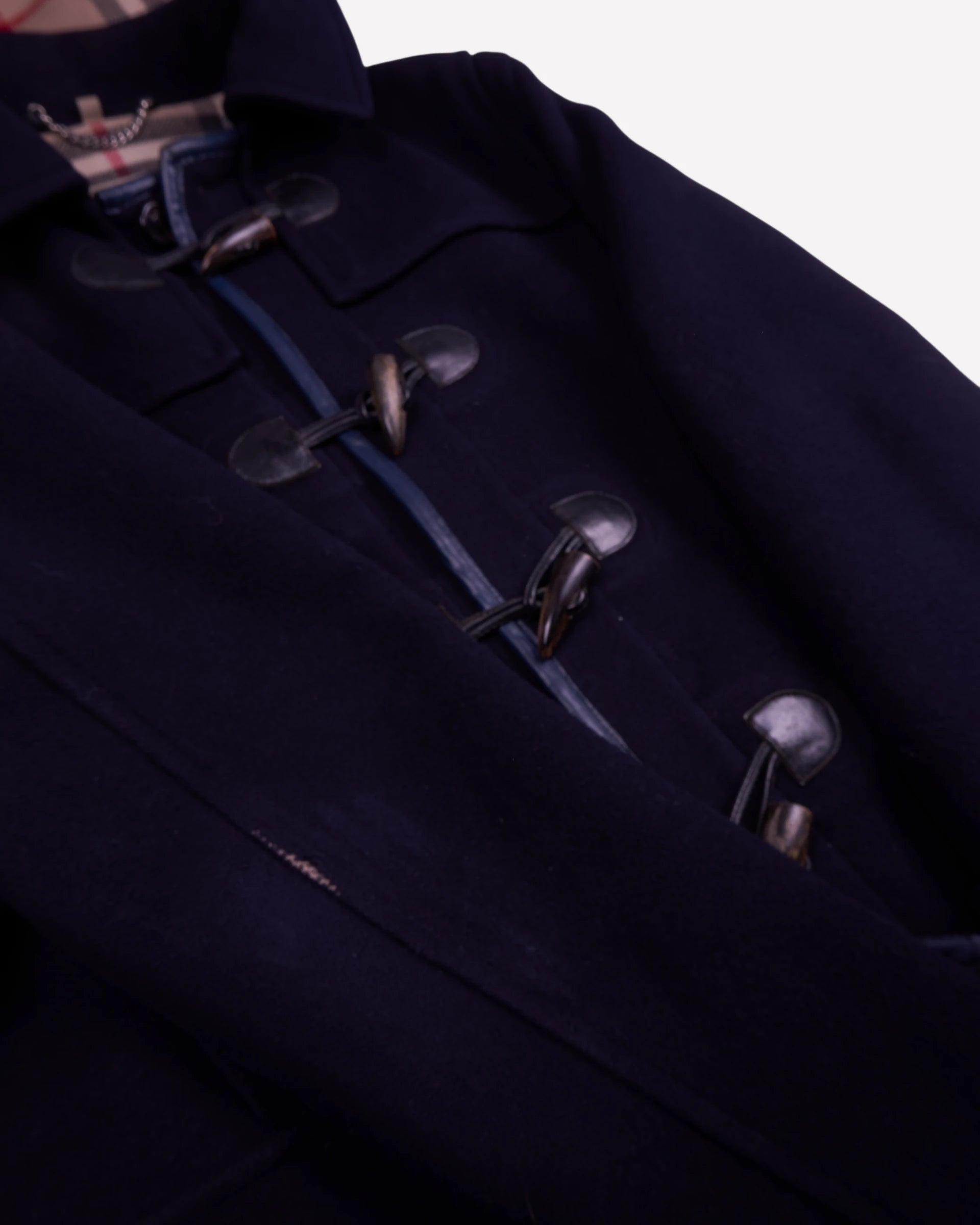 Burberry Navy Duffle Coat - XL