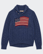 Ralph Lauren Navy Shawl Collar Cardigan - L