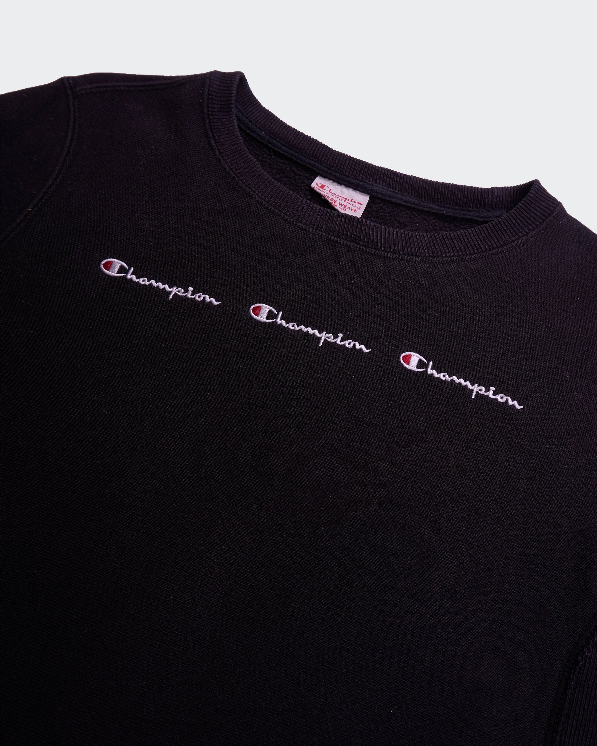 Champion Black Crewneck Jumper - S