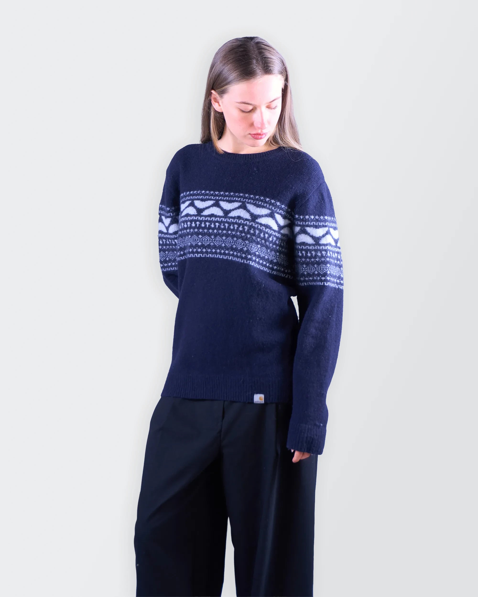 Carhartt Navy Crewneck Jumper - M