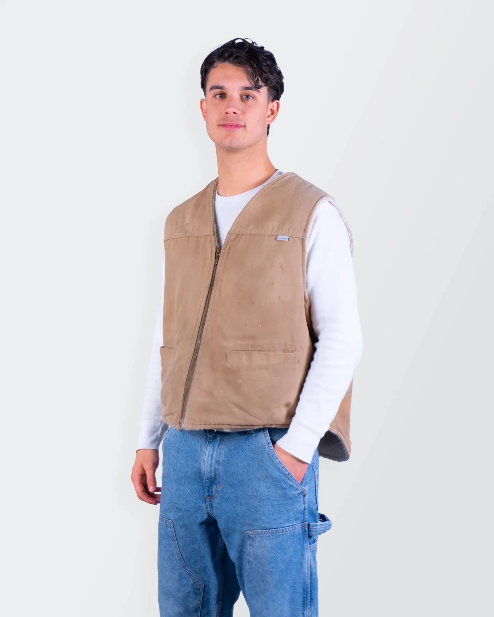 Carhartt 1980's Brown Canvas Vest L