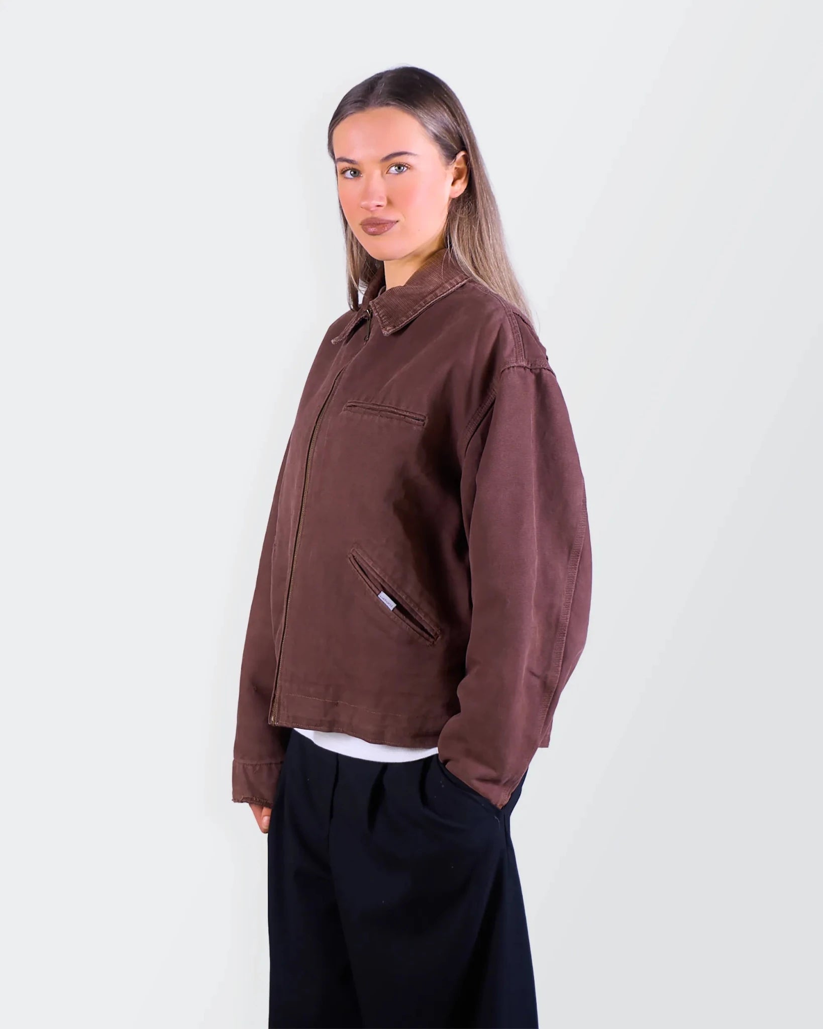 Carhartt 1990's Brown Canvas Detroit Jacket - S