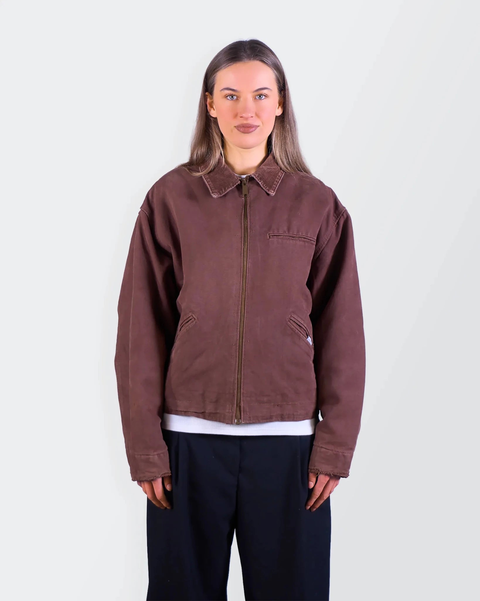 Carhartt 1990's Brown Canvas Detroit Jacket - S