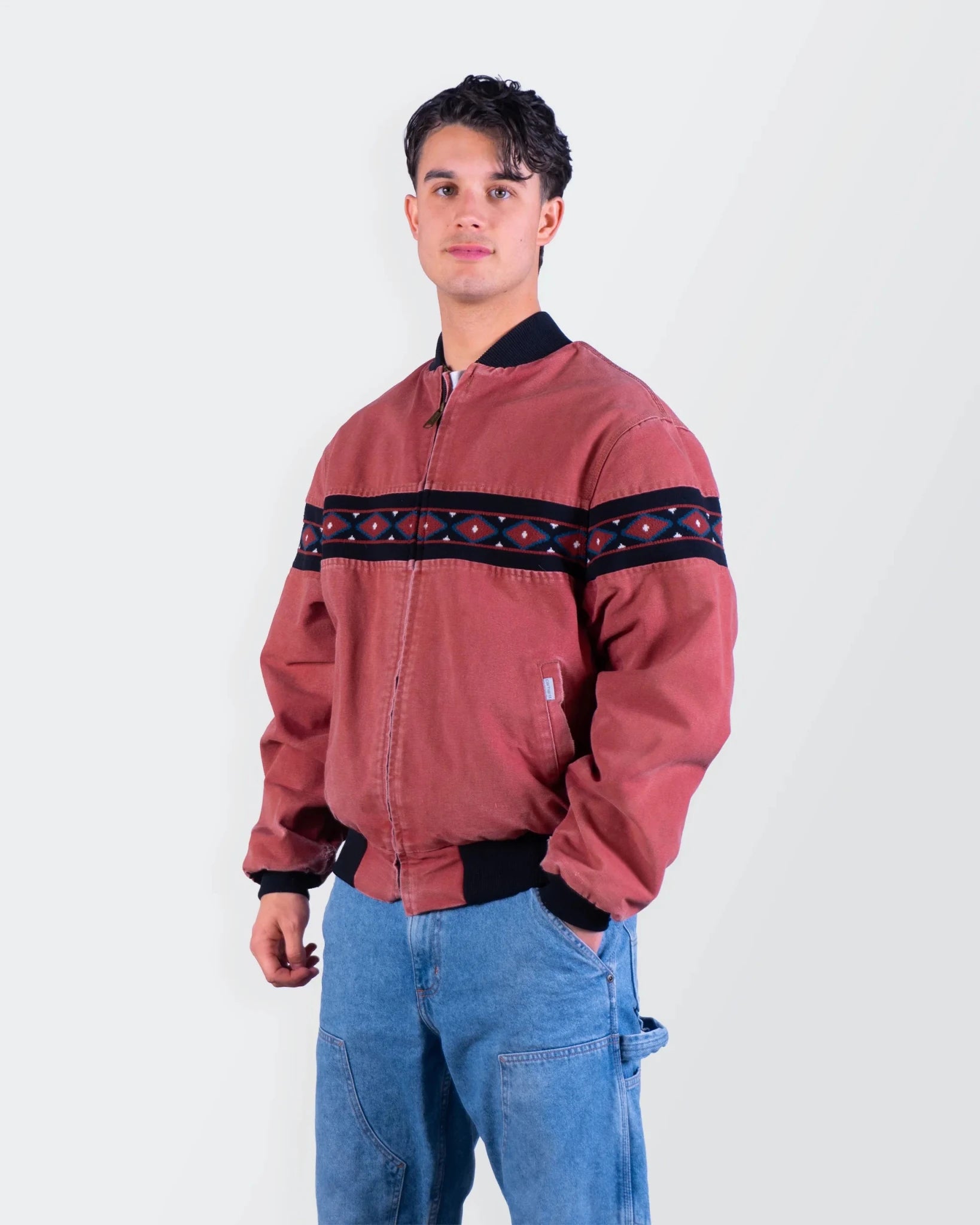 Carhartt 1990's Red Aztec Jacket - L