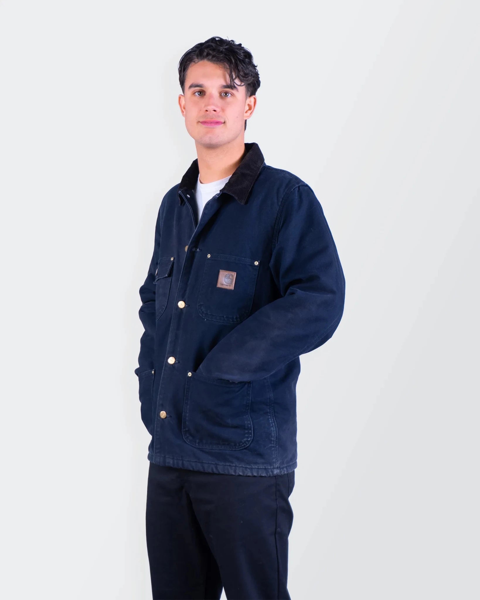 Carhartt 2000's Navy Chore Coat - M