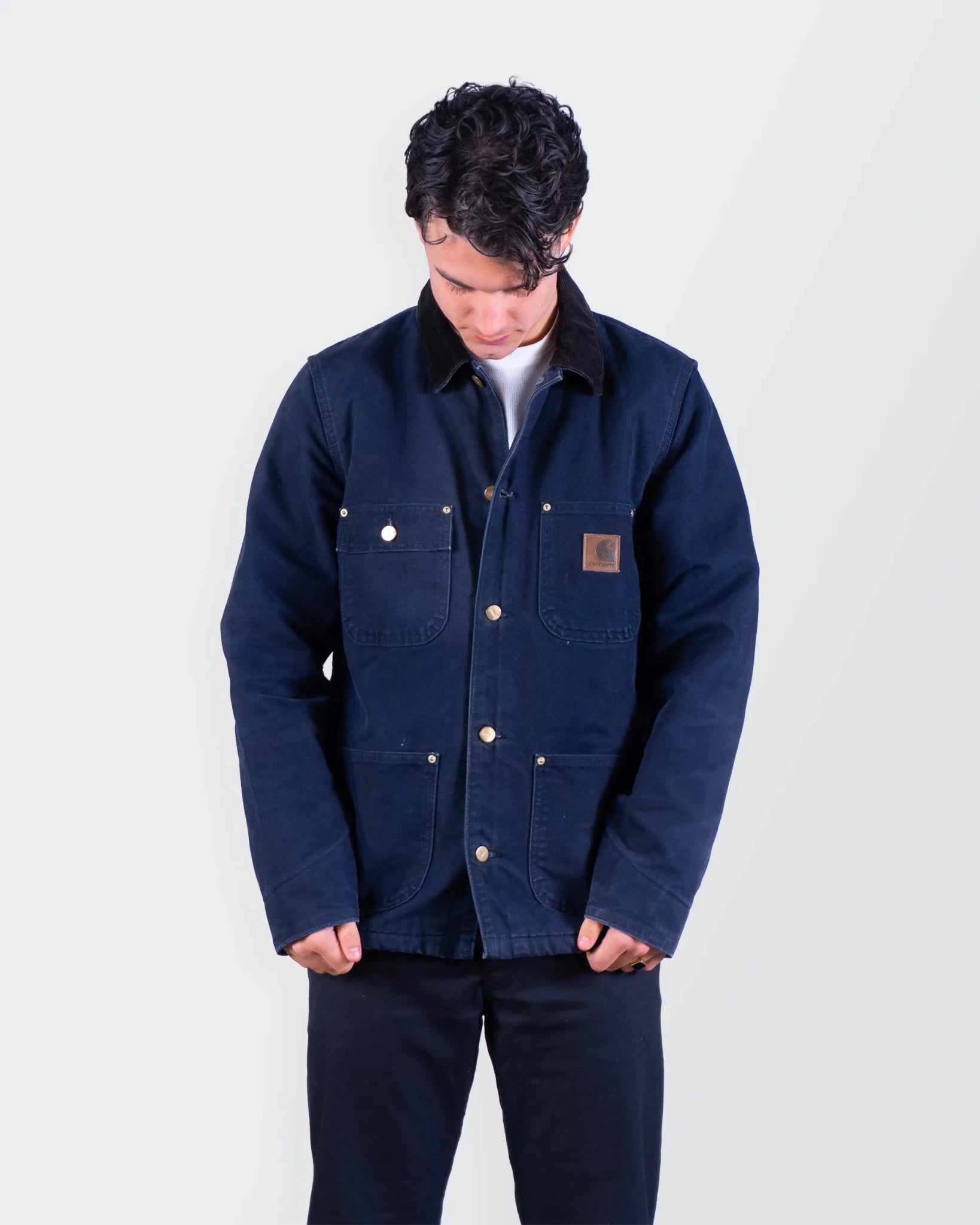 Carhartt 2000's Navy Chore Coat - M