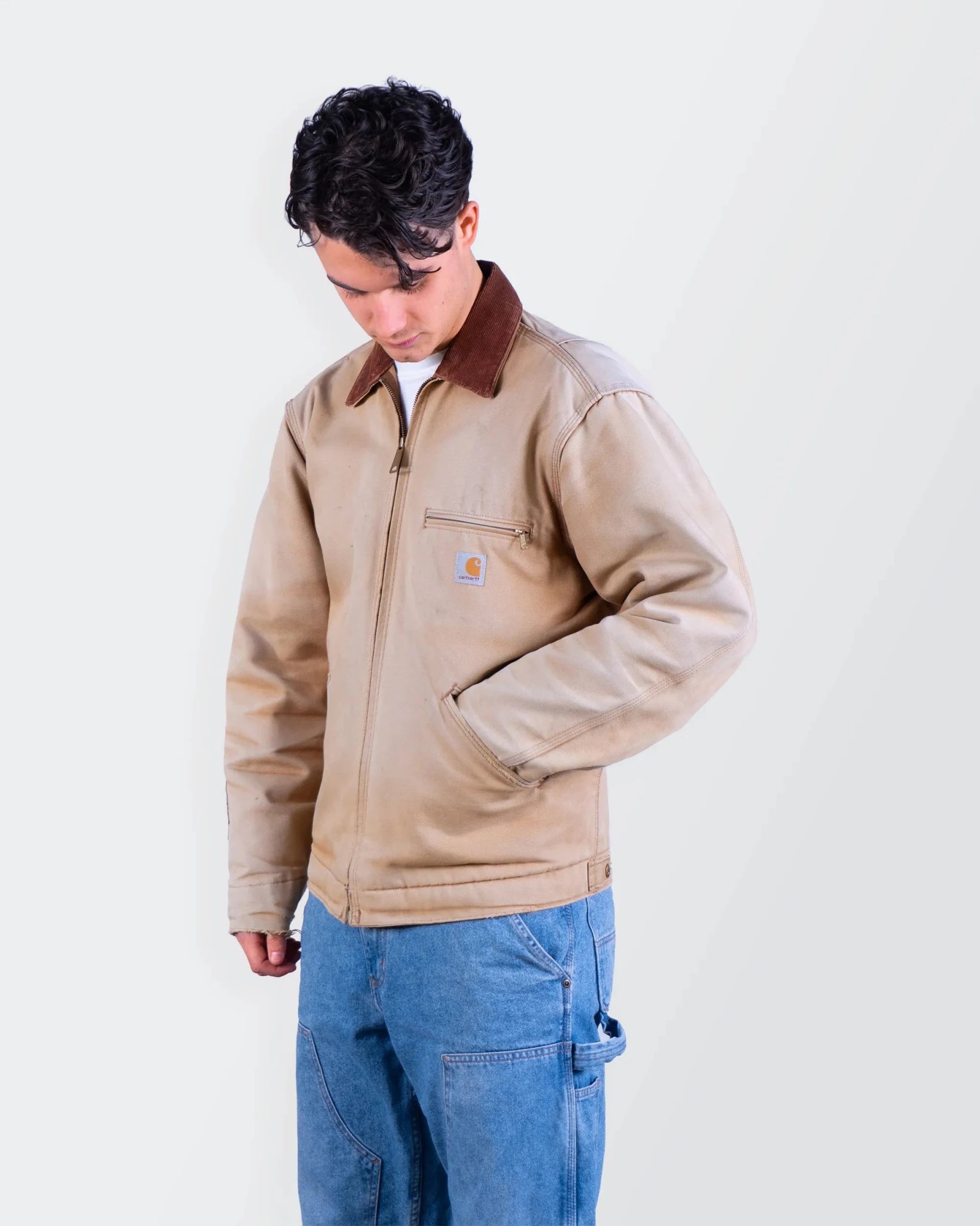 Carhartt Beige Canvas Detroit Jacket - M