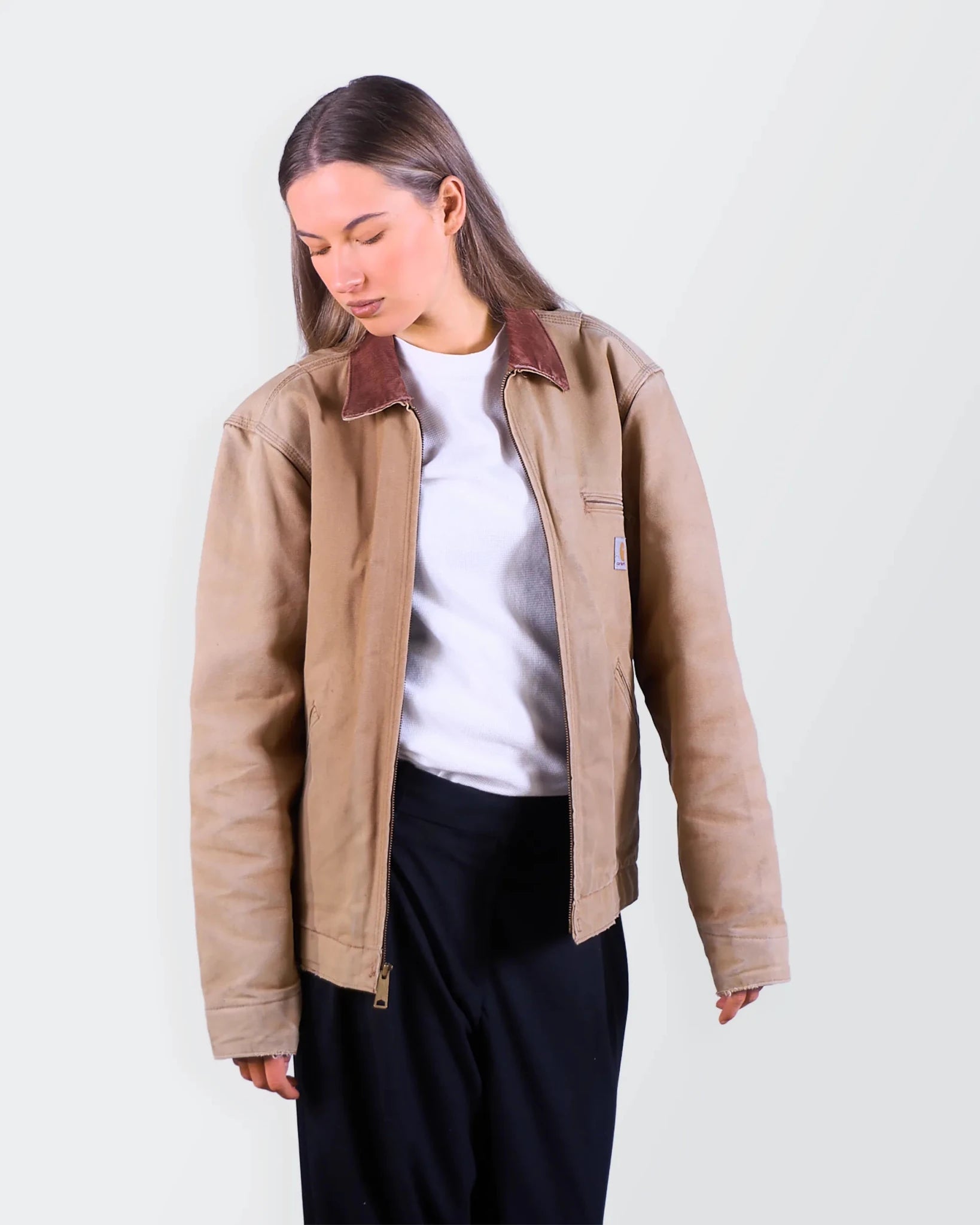 Carhartt Beige Detroit Canvas Jacket - M