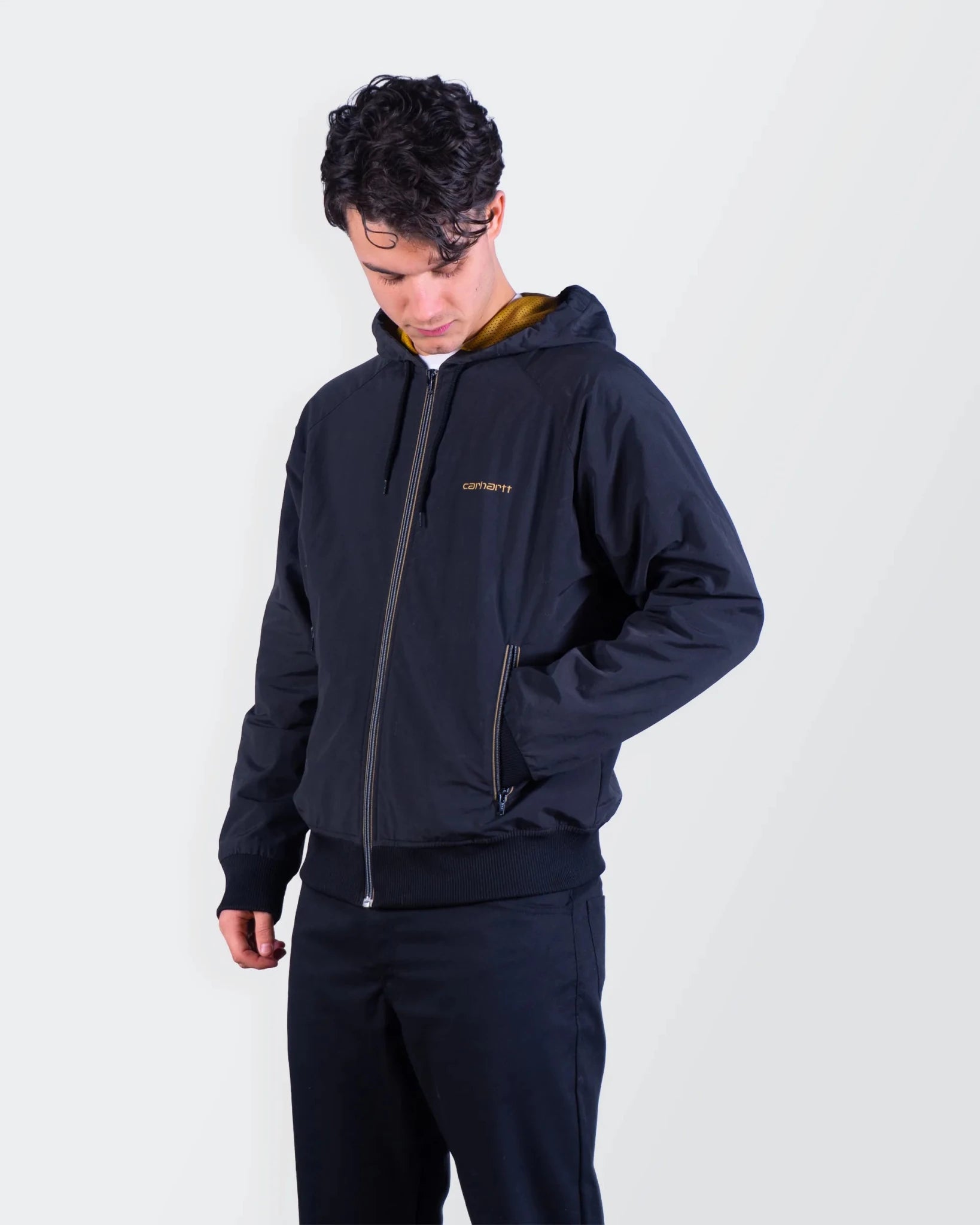 Carhartt Black Hooded Jacket - M