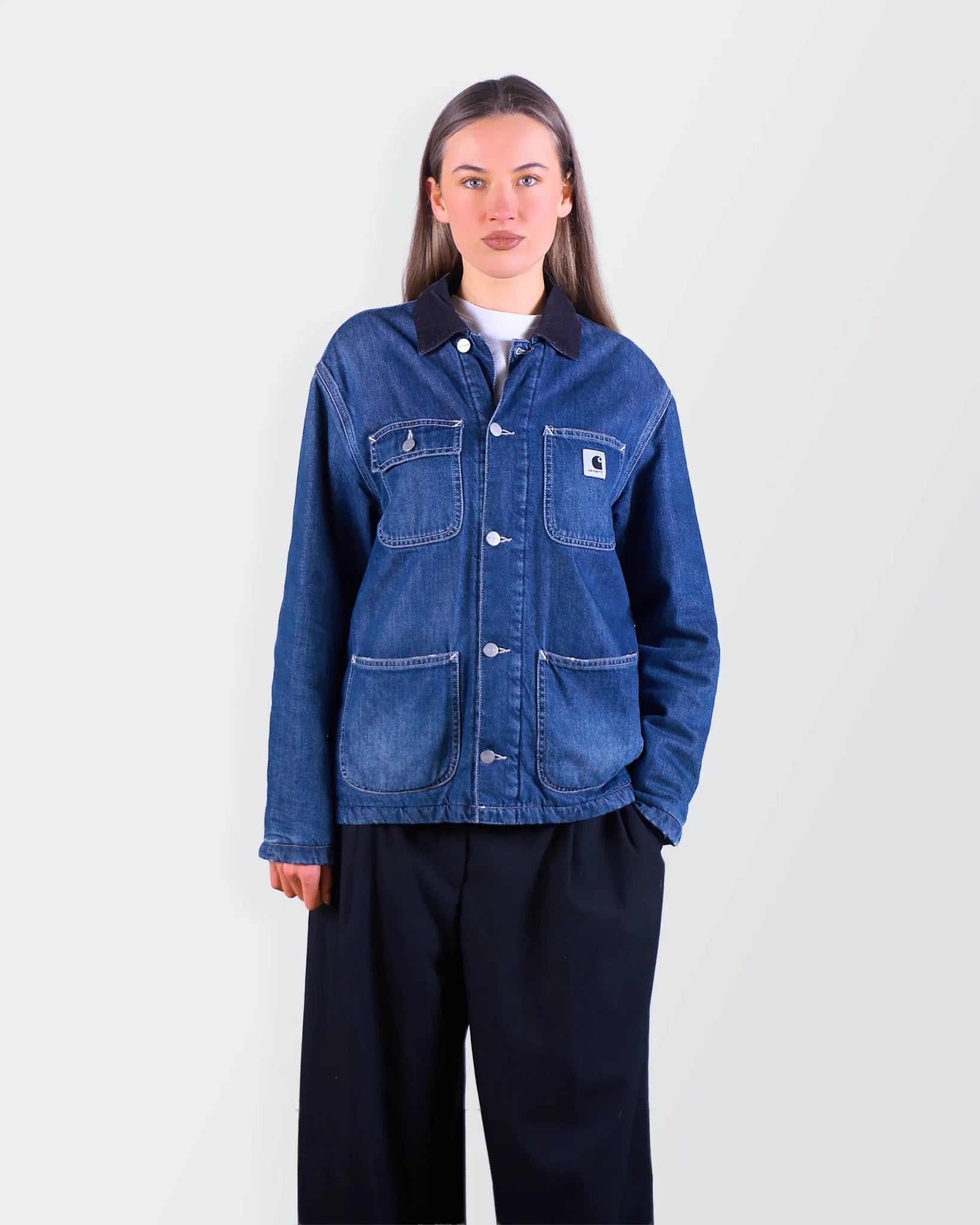 Carhartt Blue Denim Chore Coat S