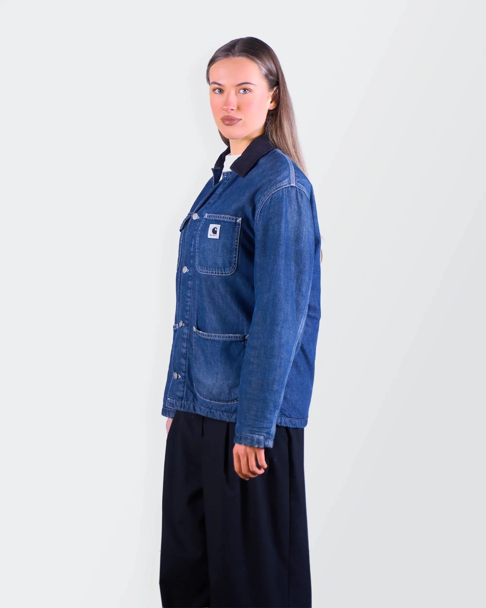 Carhartt Blue Denim Chore Coat S
