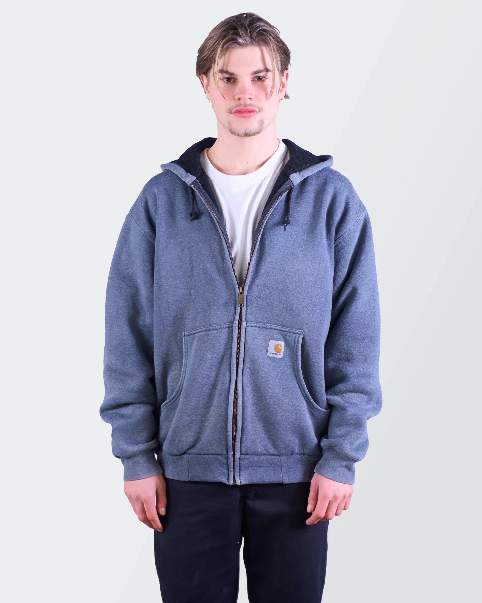 Carhartt Blue Full - Zip Hoodie - L