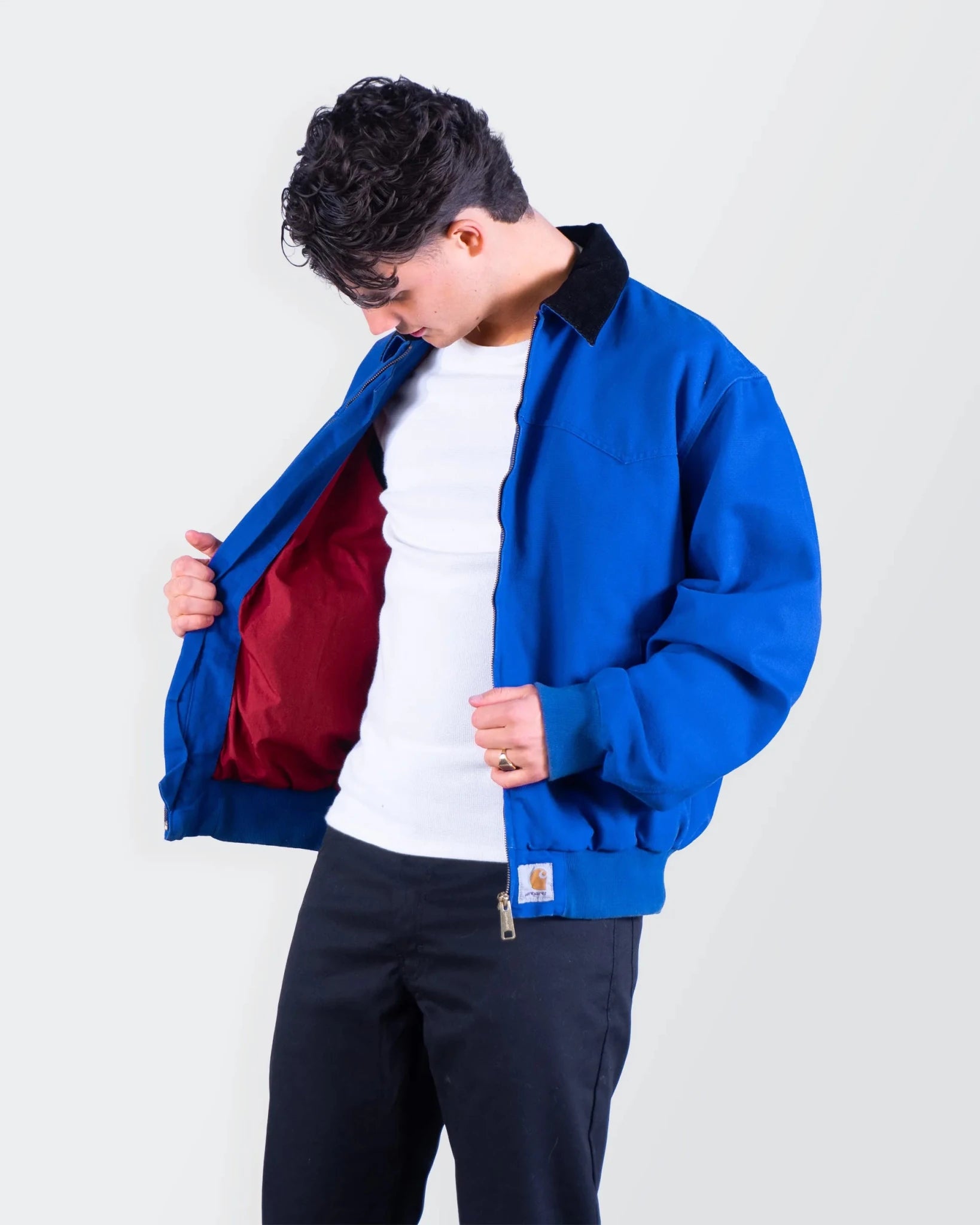 Carhartt Blue Santa Fe Bomber Jacket - M