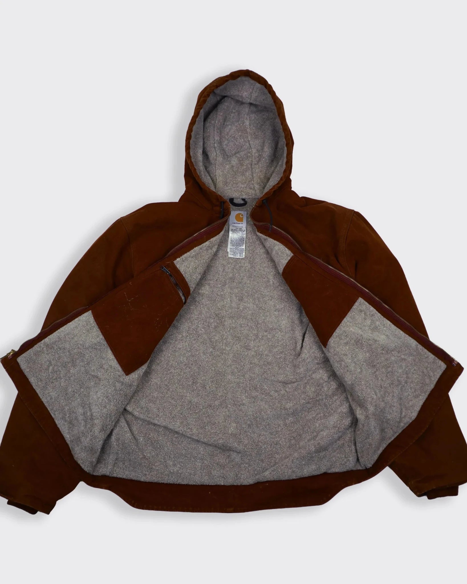 Carhartt Bordeaux Hooded Work Jacket L Canvas