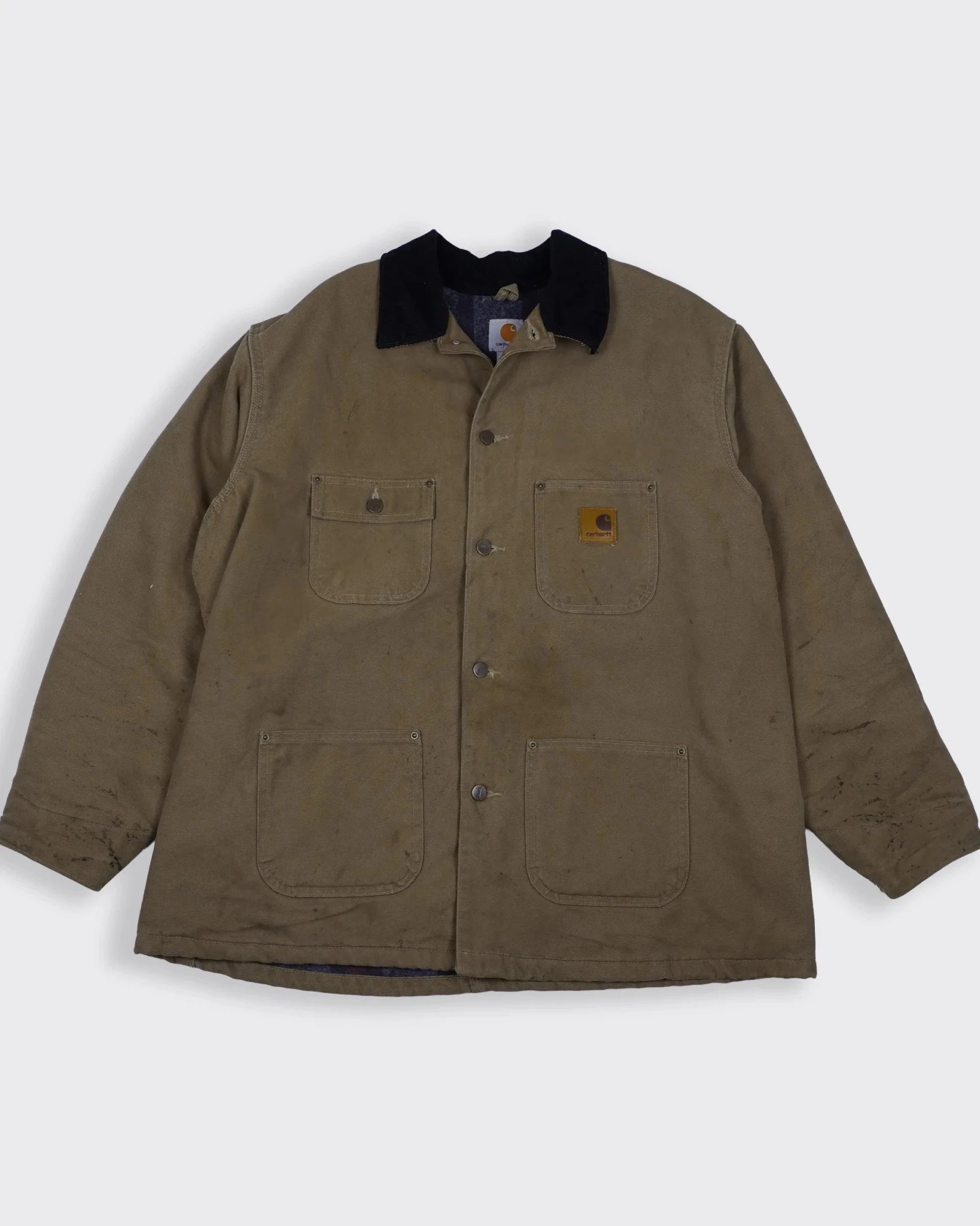 Carhartt Brown Chore Coat XXL Canvas, Corduroy