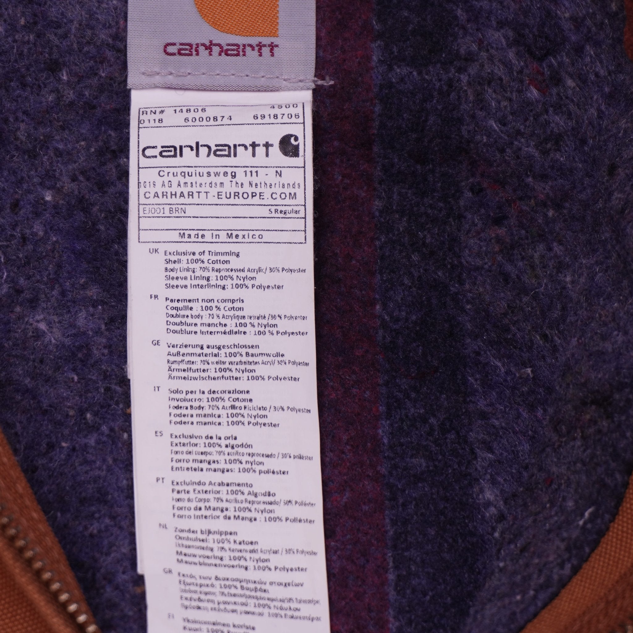 Carhartt Brown Detroit Jacket - S
