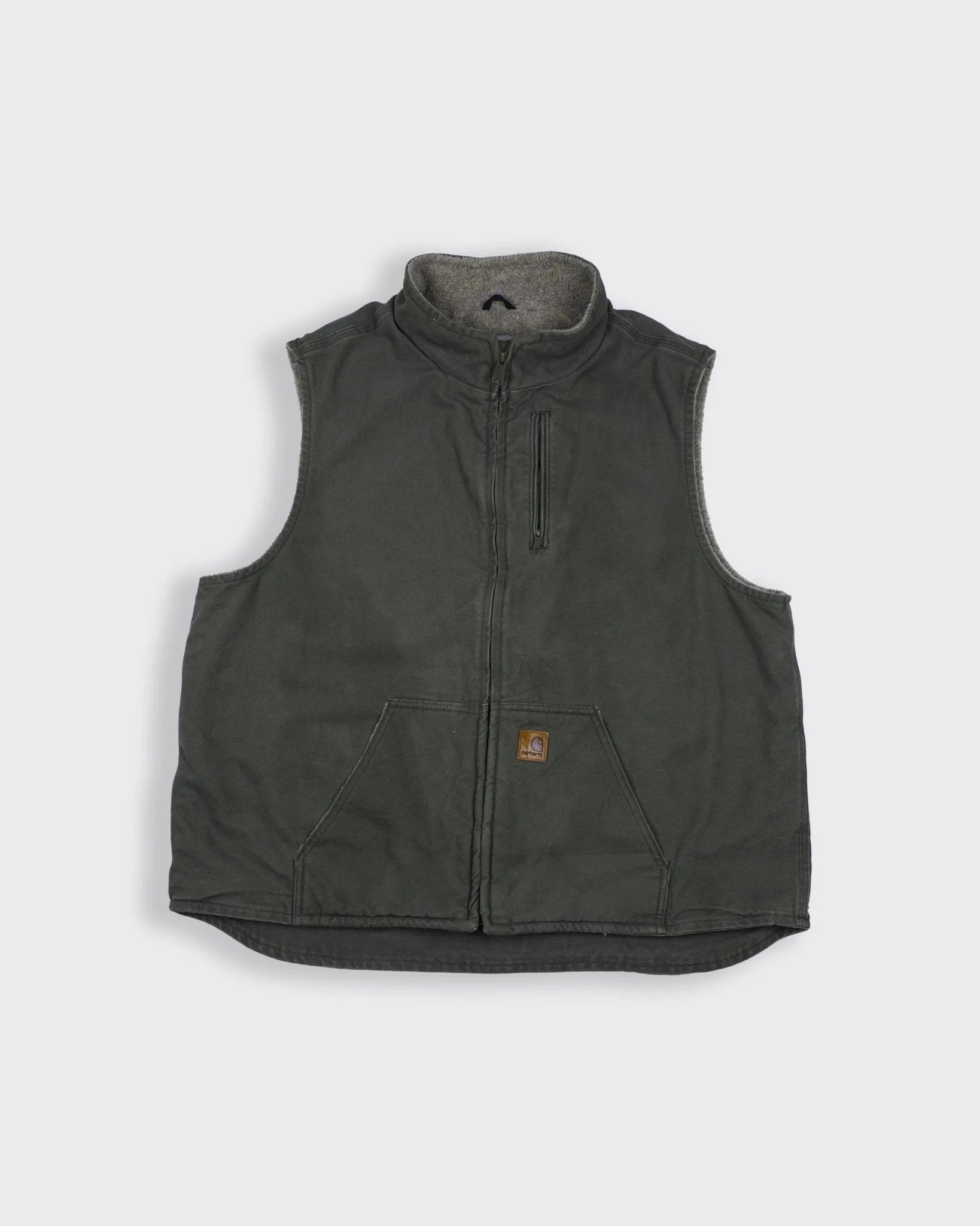 Carhartt Green Vest XL Canvas, Fleece