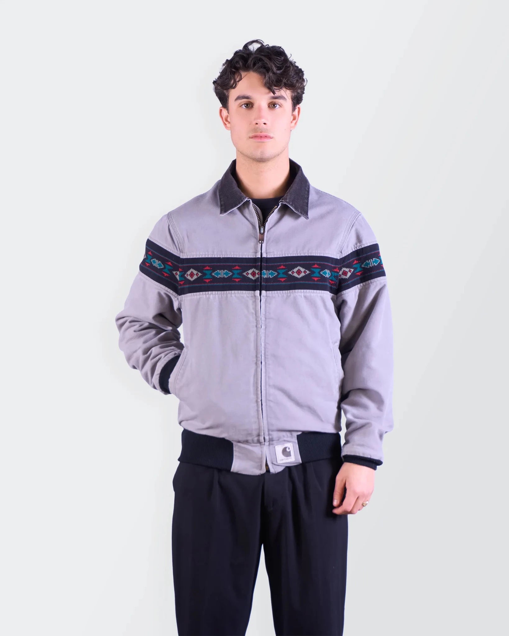 Carhartt Grey Aztec Jacket - S