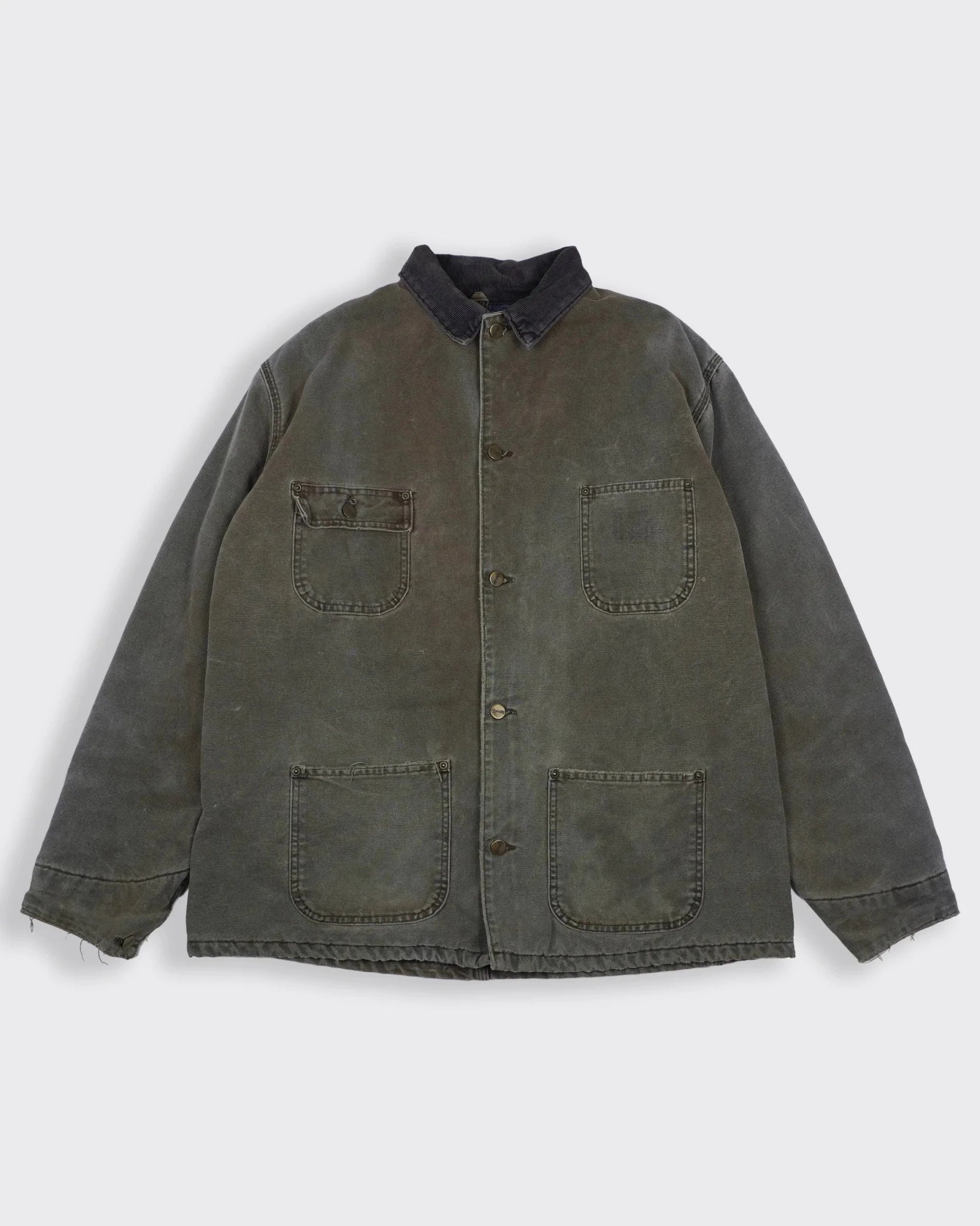 Carhartt Grey Chore Coat XL Cotton, Corduroy