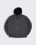 Carhartt Grey Hooded Canvas Jacket M Cotton