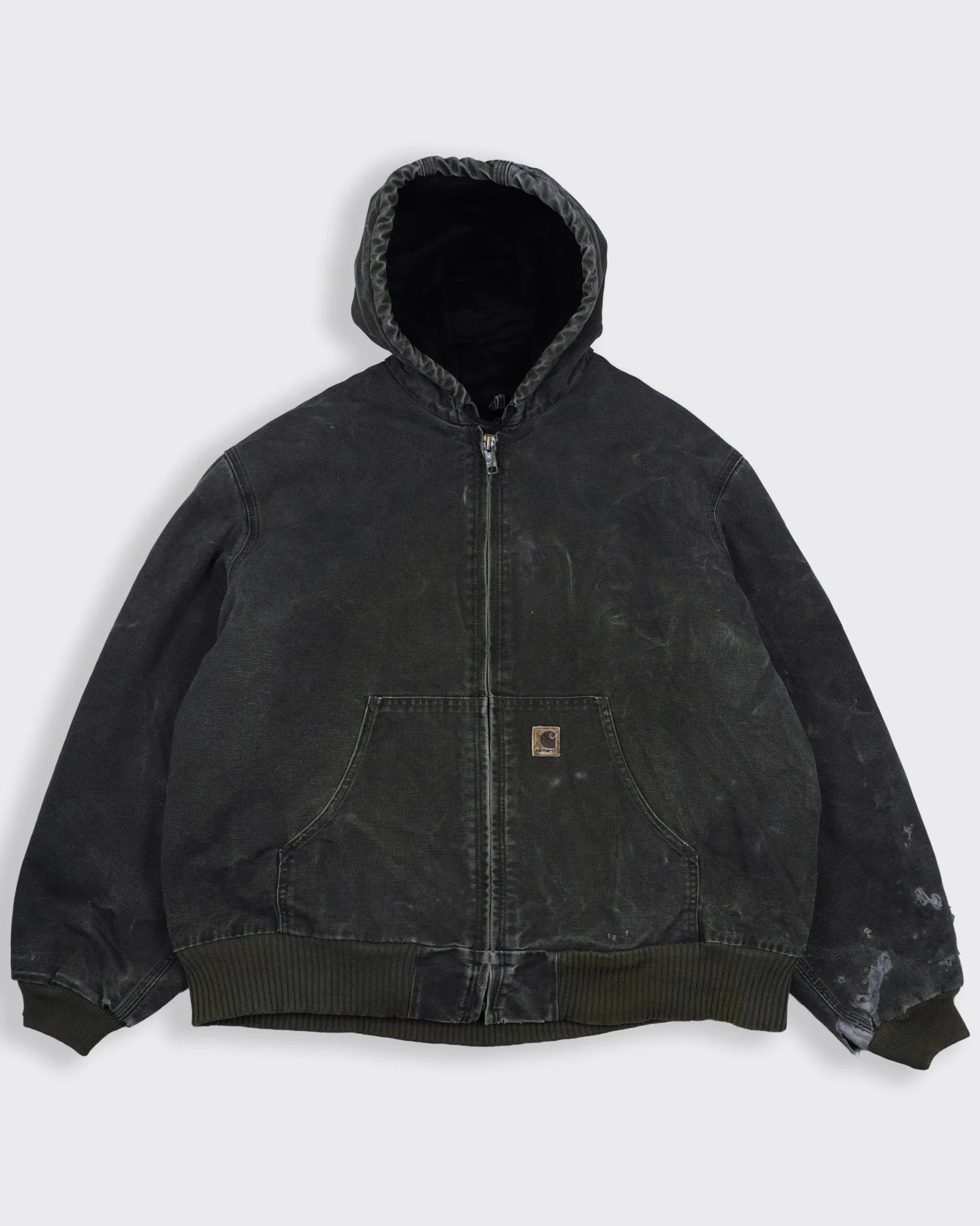 Carhartt Grey Hooded Work Jacket XXL