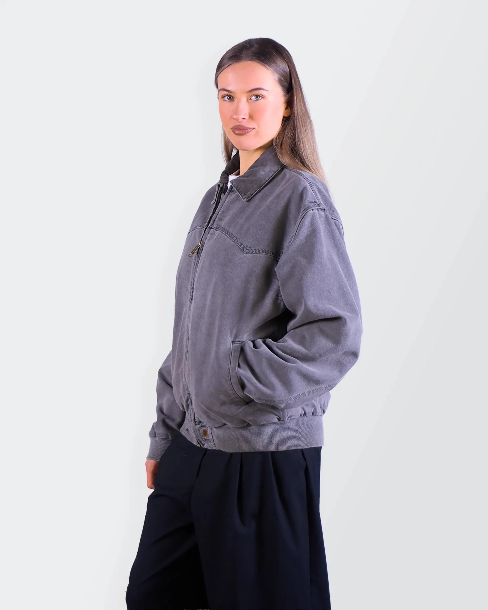 Carhartt Grey Santa Fe Bomber Jacket M